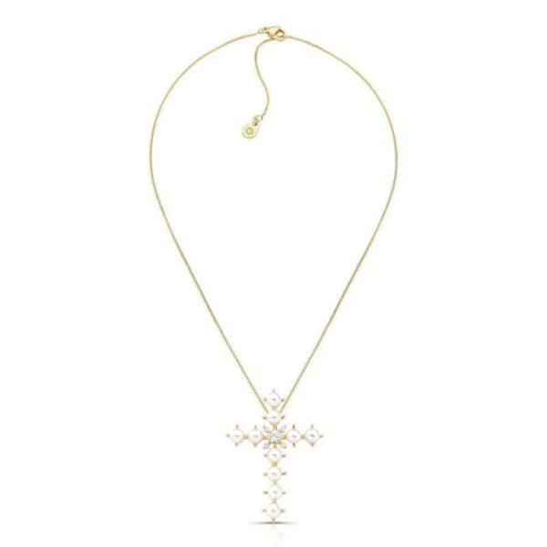 Colar Divine Icon - Dourado Perola Branca