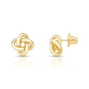 Brinco Golden Knot - Dourado Liso