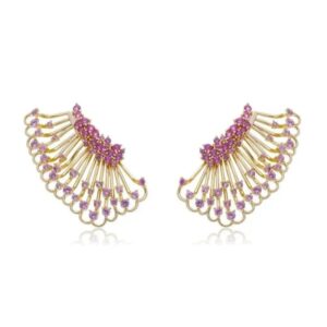 Brinco Pink Flare - Dourado Pink