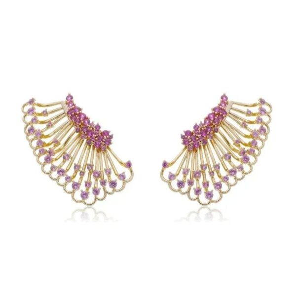Brinco Pink Flare - Dourado Pink