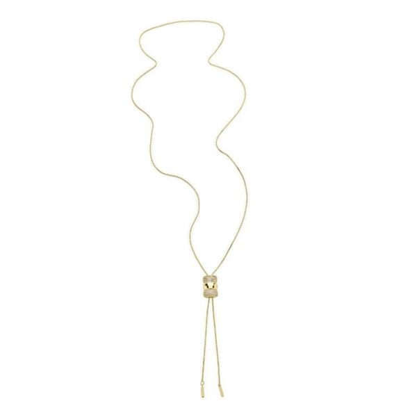 Colar Shine Moment - Dourado Zircônia Incolor