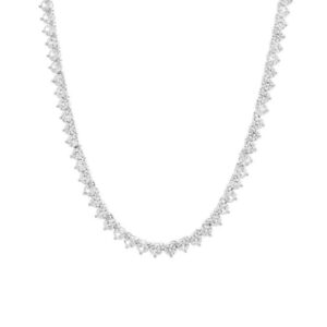 Colar Riviera Inteira Cravejada com Zircônias Brancas - Prata 925