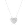 Colar Zirconia branca 3 corações cravejados - Prata 925