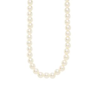 Colar pérola coreana 10mm 42cm banho de ouro 18k