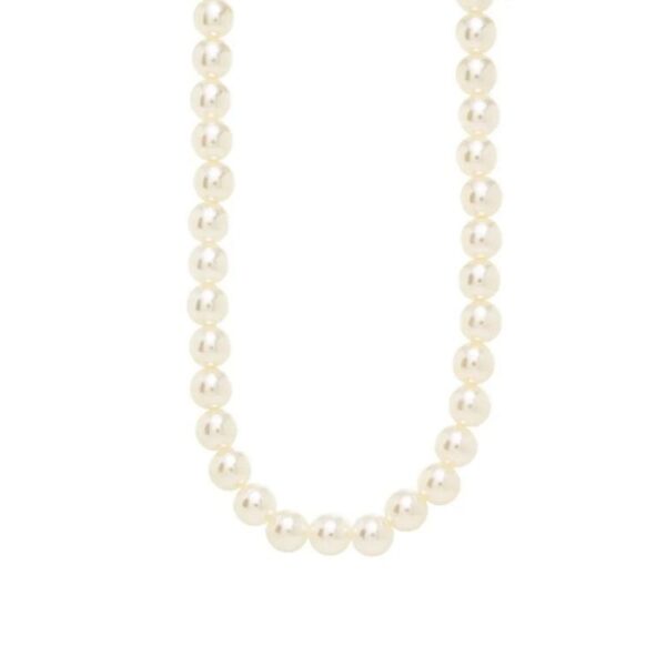 Colar pérola coreana 10mm 42cm banho de ouro 18k
