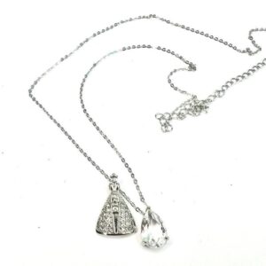 COLAR CRISTAL ZIRCONIA BRANCA NOSSA SENHORA