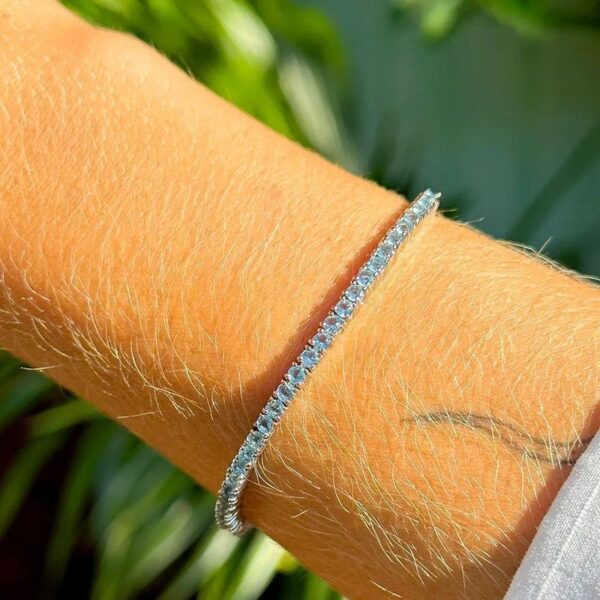 Pulseira Riviera Zircônias Diamond Blue - Image 3