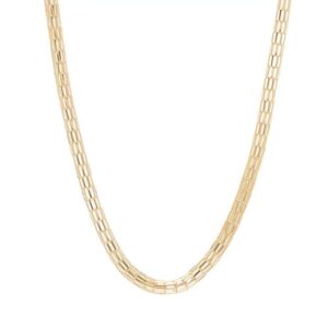 Colar Corrente Malha Tubular - Banho de Ouro 18k