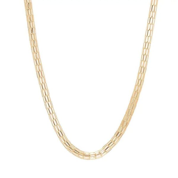 Colar Corrente Malha Tubular - Banho de Ouro 18k