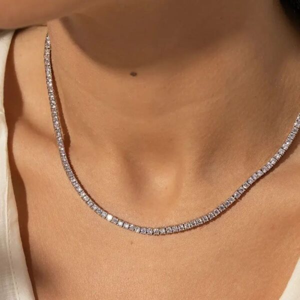 Colar Riviera Zircônias Diamond Pink - Image 3