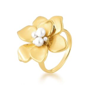 Anel Flower Pearl