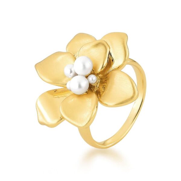 Anel Flower Pearl