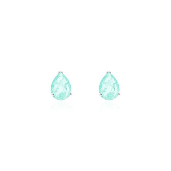 BRINCO GOTA 10 MM LISA TRES GARRAS PRATA -COLOMBIANA