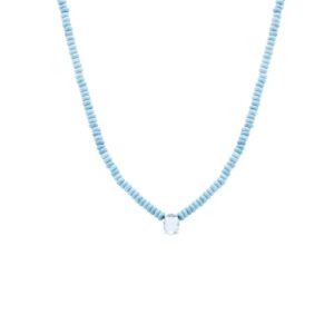 COLAR TURQUESA E AGUA MARINHA